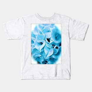 Calla Lily Icy Blue Kids T-Shirt